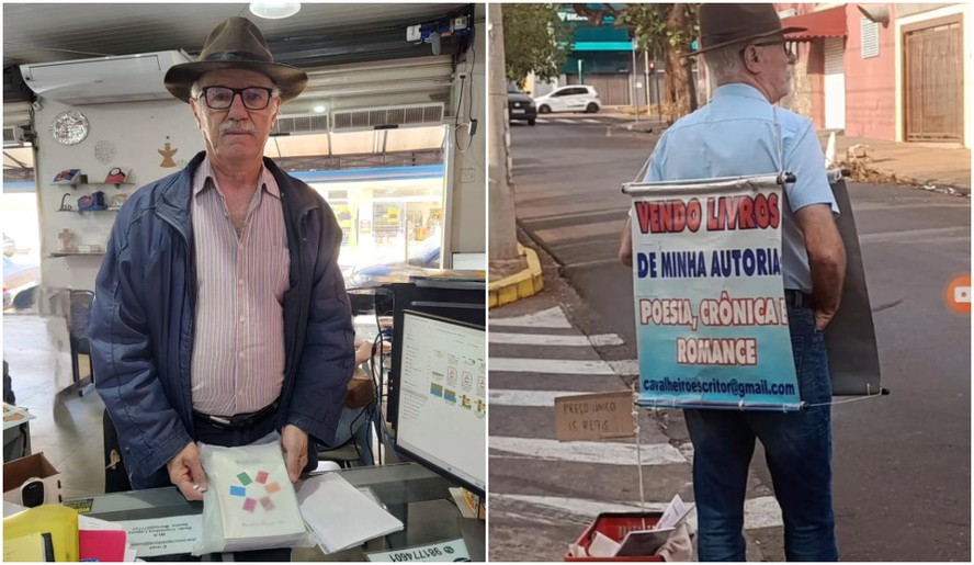 Aposentado viraliza vendendo os proprios livros nas ruas e pela internet aos 68 anos »